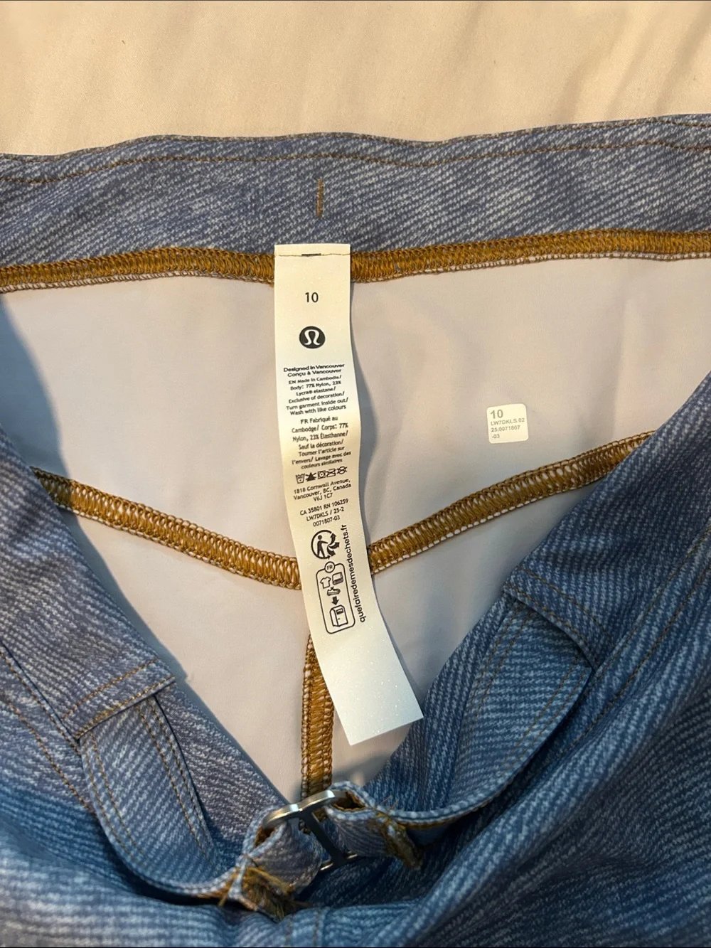 Lululemon denim print shorts